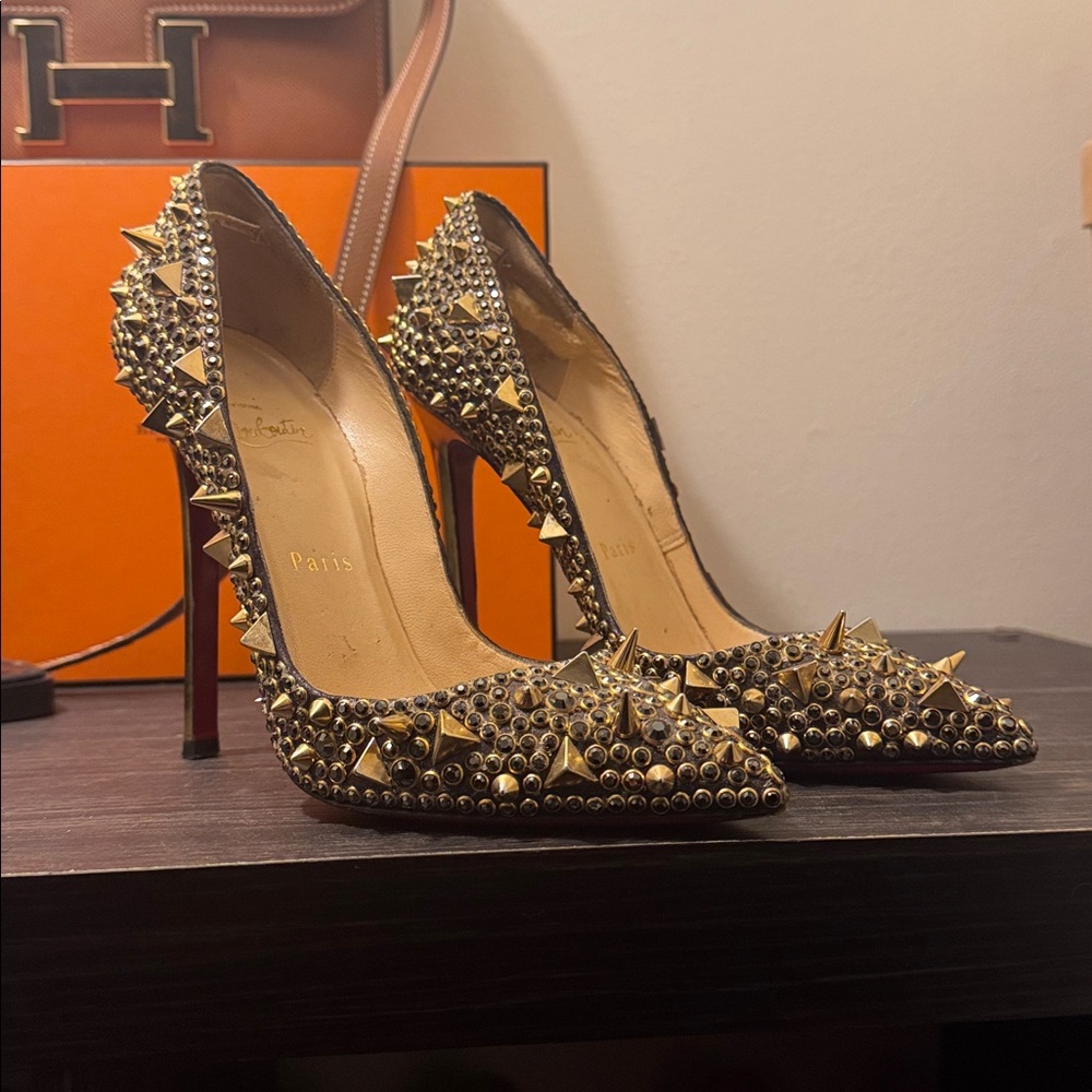 Christian Louboutin Pigalle 120 Studded Heels
